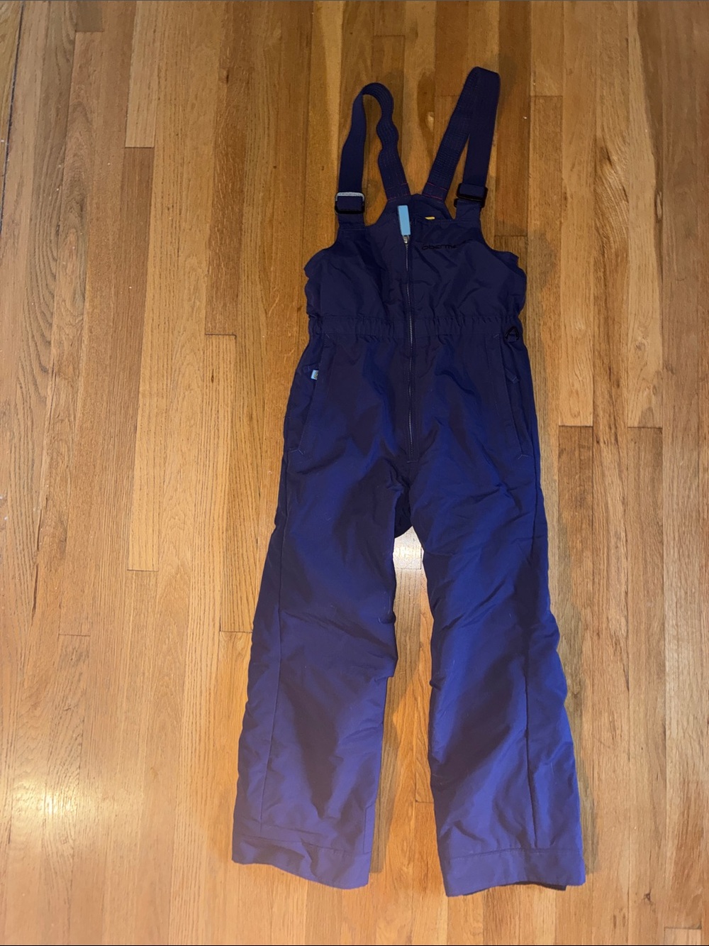 Obermeyer Kids snow bib with  I Grow - Navy Blue - size 8